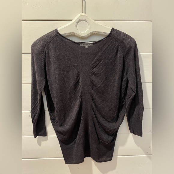 🩶 SANDWICH – Grey Lightweight 3/4 Sleeve Knit Top (XS - Picture 1 of 7